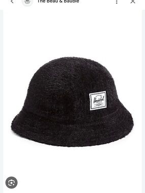 Herschel Henderson Faux Mohair Bucket Hat Black L/XL NWT